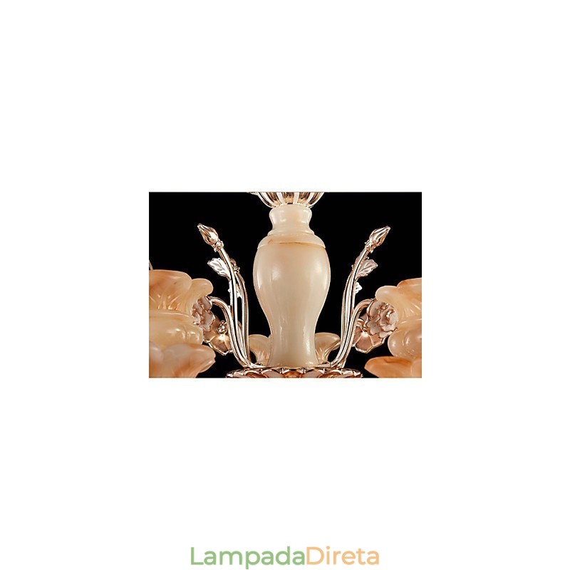 Luminária pendente de cristal jade