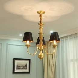 Lustre Tradicional Clássico Country Latão Recurso para Mini Estilo Metal 3 Lâmpadas