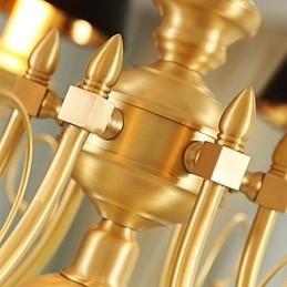 Lustre Tradicional Clássico Country Latão Recurso para Mini Estilo Metal 3 Lâmpadas