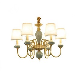 Lustre Tradicional Clássico Country Latão Recurso para Mini Estilo Metal 6 Lâmpadas