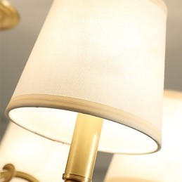 Lustre Tradicional Clássico Country Latão Recurso para Mini Estilo Metal 6 Lâmpadas