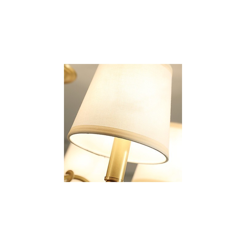 Lustre Tradicional Clássico Country Latão Recurso para Mini Estilo Metal 6 Lâmpadas