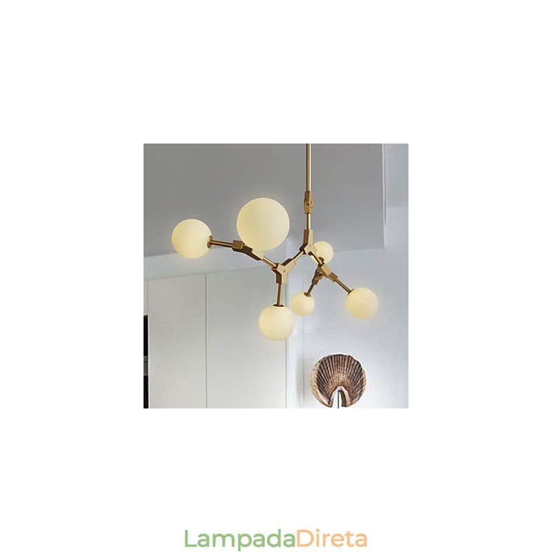 Recurso de pintura clássica tradicional para luminária pendente de madeira e bambu estilo mini