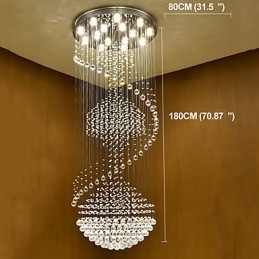 Moderno lustre de cristal pendente de teto luminárias de iluminação suspensas para casa luminárias