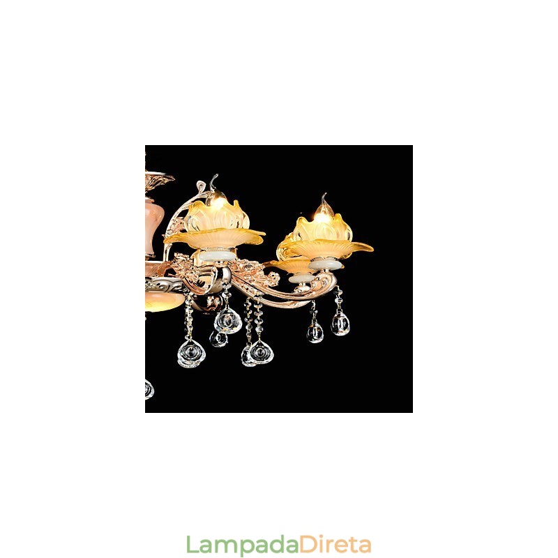 Moderno Contemporâneo Tradicional Clássico Liga de Zinco Recurso para Cristal Mini Estilo Metal Pendente Luz