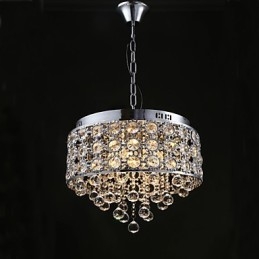 Lustre de cristal transparente K9 com 4 luzes Sunflower