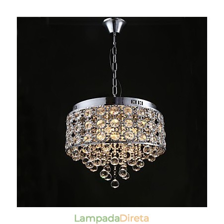 Lustre de cristal transparente K9 com 4 luzes Sunflower Lustre de cristal transparente K9 com 4 luzes Sunflower