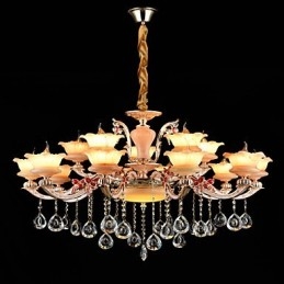 Luminária pendente de liga de zinco com recurso para cristal estilo mini metal interno lojas 15 lâmpadas