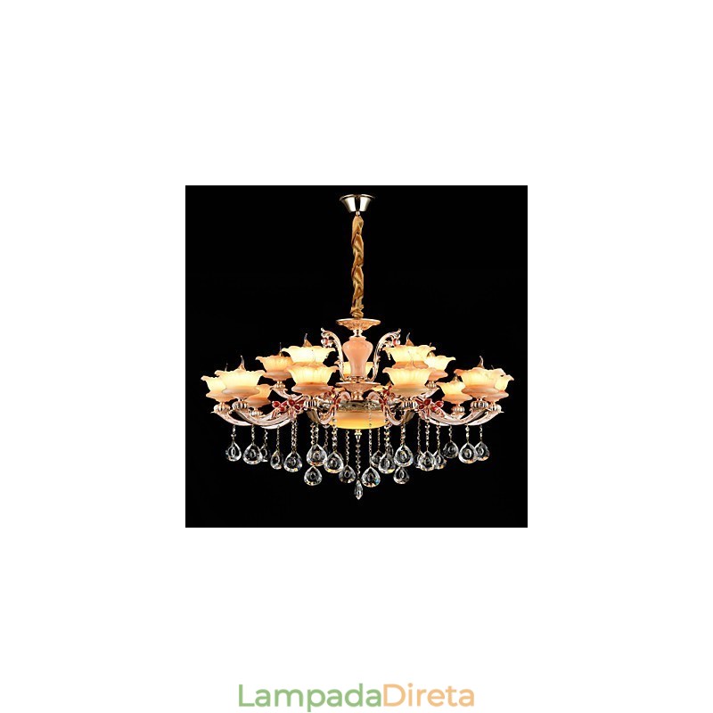 Luminária pendente de liga de zinco com recurso para cristal estilo mini metal interno lojas 15 lâmpadas