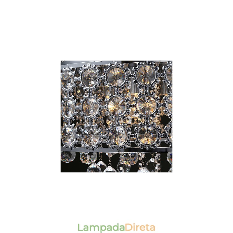 Lustre de cristal transparente K9 com 4 luzes Sunflower