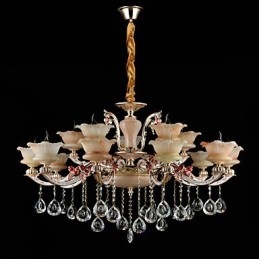 Luminária pendente de liga de zinco com recurso para cristal estilo mini metal interno lojas 15 lâmpadas