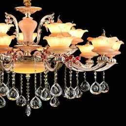 Luminária pendente de liga de zinco com recurso para cristal estilo mini metal interno lojas 15 lâmpadas