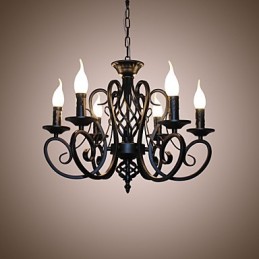 Lustre de estilo europeu, luzes de jantar, simples, originalidade, velas inovadoras, 6 luzes