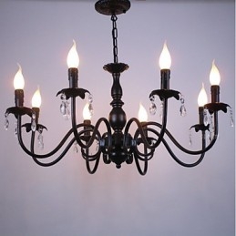 Lâmpada de vela de cristal estilo europeu lâmpada loja de roupas lâmpadas e lanternas decoração projeto droplight