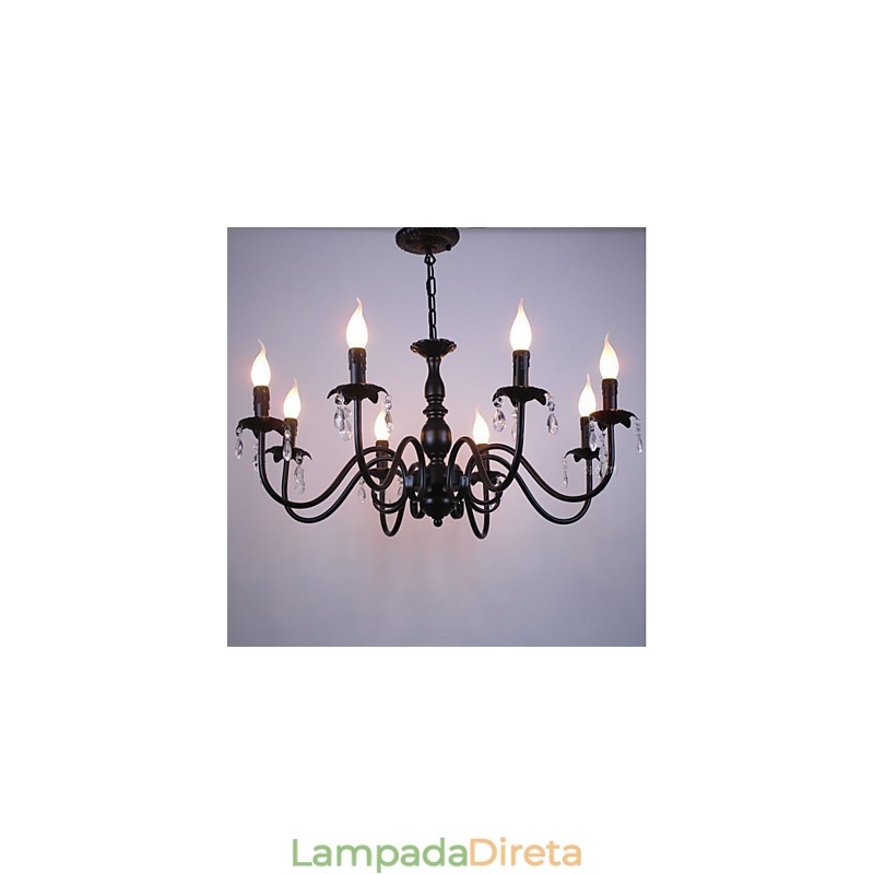Lâmpada de vela de cristal estilo europeu lâmpada loja de roupas lâmpadas e lanternas decoração projeto droplight