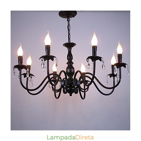 Lâmpada de vela de cristal estilo europeu lâmpada loja de roupas lâmpadas e lanternas decoração projeto droplight Lâmpada de vela de cristal estilo europeu lâmpada loja de roupas lâmpadas e lanternas decoração projeto droplight