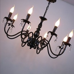 Lâmpada de vela de cristal estilo europeu lâmpada loja de roupas lâmpadas e lanternas decoração projeto droplight