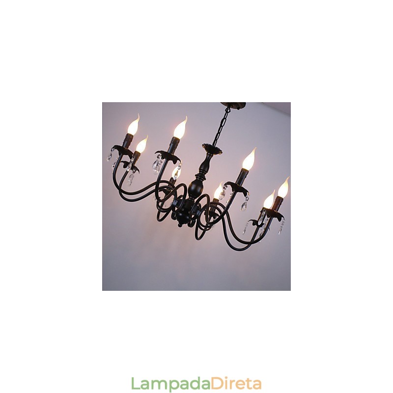 Lâmpada de vela de cristal estilo europeu lâmpada loja de roupas lâmpadas e lanternas decoração projeto droplight