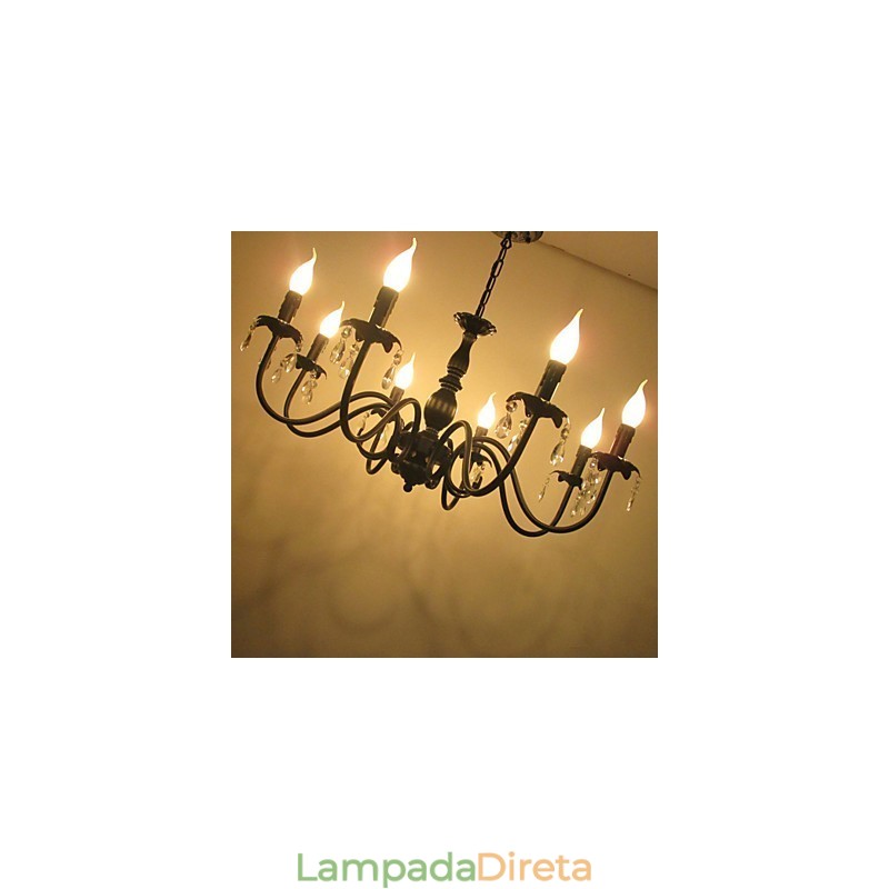 Lâmpada de vela de cristal estilo europeu lâmpada loja de roupas lâmpadas e lanternas decoração projeto droplight