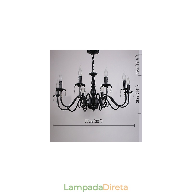 Lâmpada de vela de cristal estilo europeu lâmpada loja de roupas lâmpadas e lanternas decoração projeto droplight