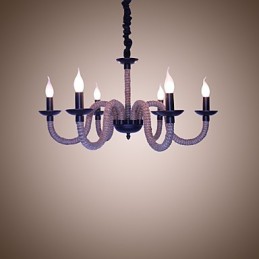 Loft Industrial Wind Vintage Ferro Lâmpadas Lojas Lustre Corda Lustre Luzes