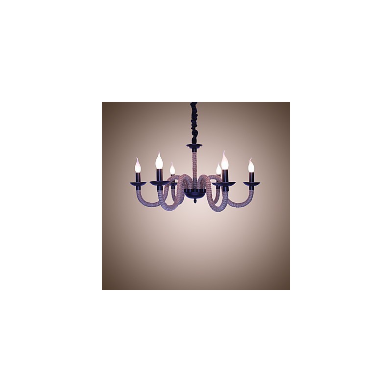 Loft Industrial Wind Vintage Ferro Lâmpadas Lojas Lustre Corda Lustre Luzes
