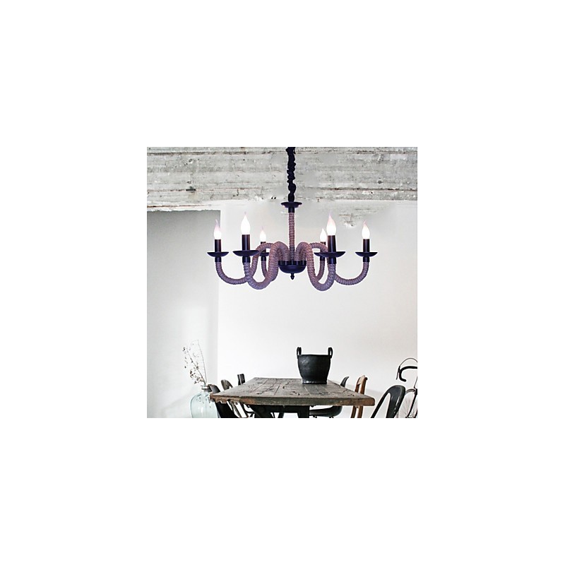Loft Industrial Wind Vintage Ferro Lâmpadas Lojas Lustre Corda Lustre Luzes