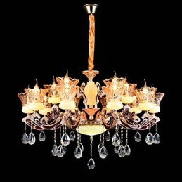 Luminária pendente de liga de zinco com recurso para cristal estilo mini metal interno lojas 15 lâmpadas