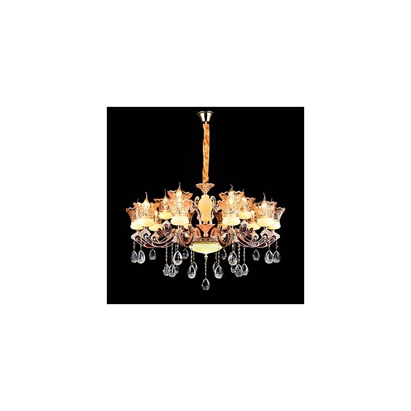 Luminária pendente de liga de zinco com recurso para cristal estilo mini metal interno lojas 15 lâmpadas