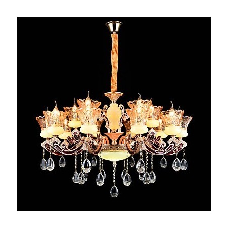 Luminária pendente de liga de zinco com recurso para cristal estilo mini metal interno lojas 15 lâmpadas Luminária pendente de liga de zinco com recurso para cristal estilo mini metal interno lojas 15 lâmpadas