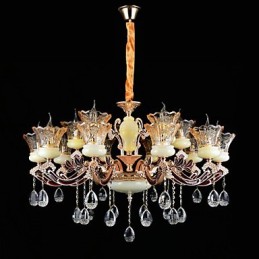 Luminária pendente de liga de zinco com recurso para cristal estilo mini metal interno lojas 15 lâmpadas