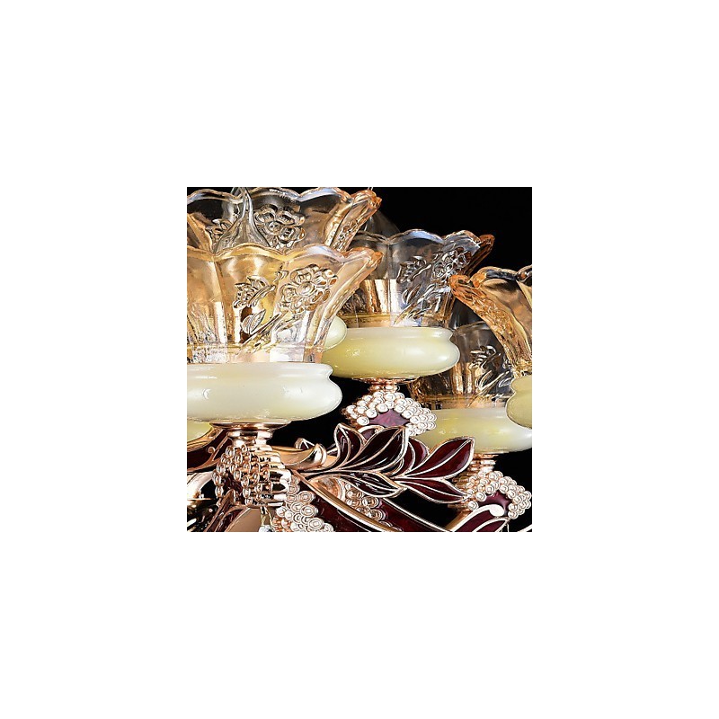 Luminária pendente de liga de zinco com recurso para cristal estilo mini metal interno lojas 15 lâmpadas
