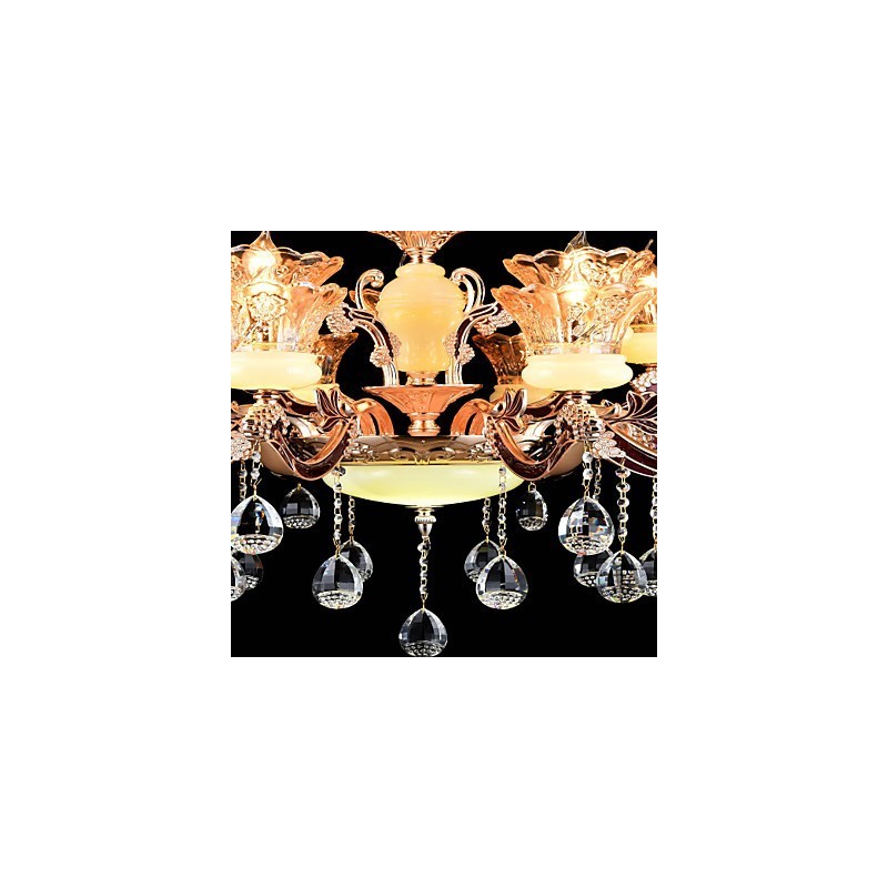 Luminária pendente de liga de zinco com recurso para cristal estilo mini metal interno lojas 15 lâmpadas