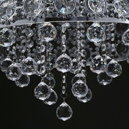 Lustre de cristal transparente K9 com 4 luzes Sunflower