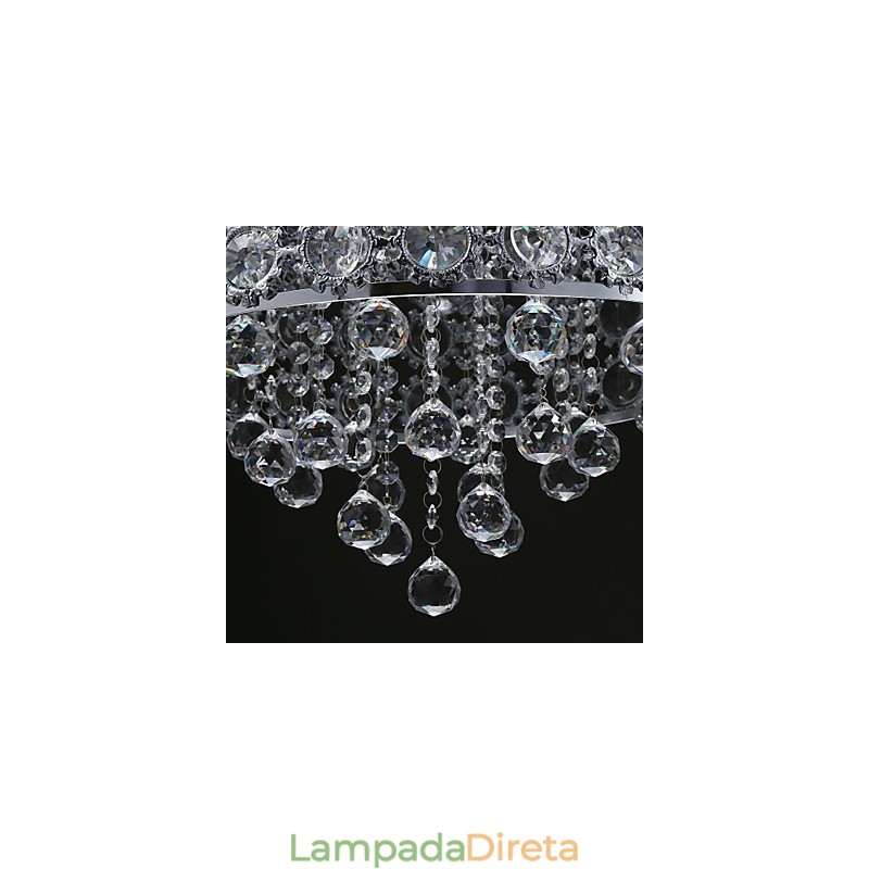 Lustre de cristal transparente K9 com 4 luzes Sunflower