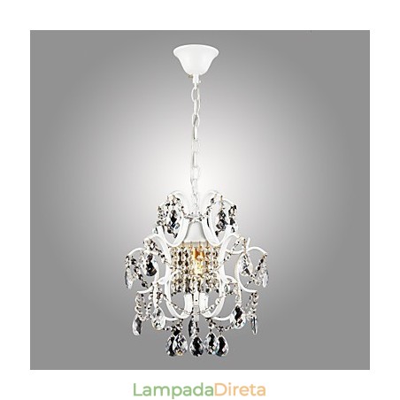 Lustre de pintura de ferro com lâmpada de iluminação moderna de cristal transparente Lustre de pintura de ferro com lâmpada de iluminação moderna de cristal transparente