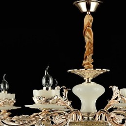 Recurso de liga de zinco clássico tradicional para lustre de metal estilo mini cristal com 8 lâmpadas