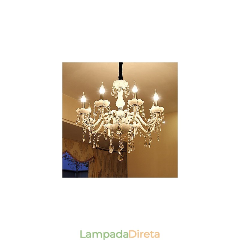 Moderno Contemporâneo Tradicional Clássico Outros Característica para Cristal Vela Estilo Lustre de Vidro