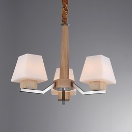 Característica eletroplatada contemporânea moderna para lustre de bambu de madeira