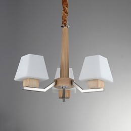 Característica eletroplatada contemporânea moderna para lustre de bambu de madeira