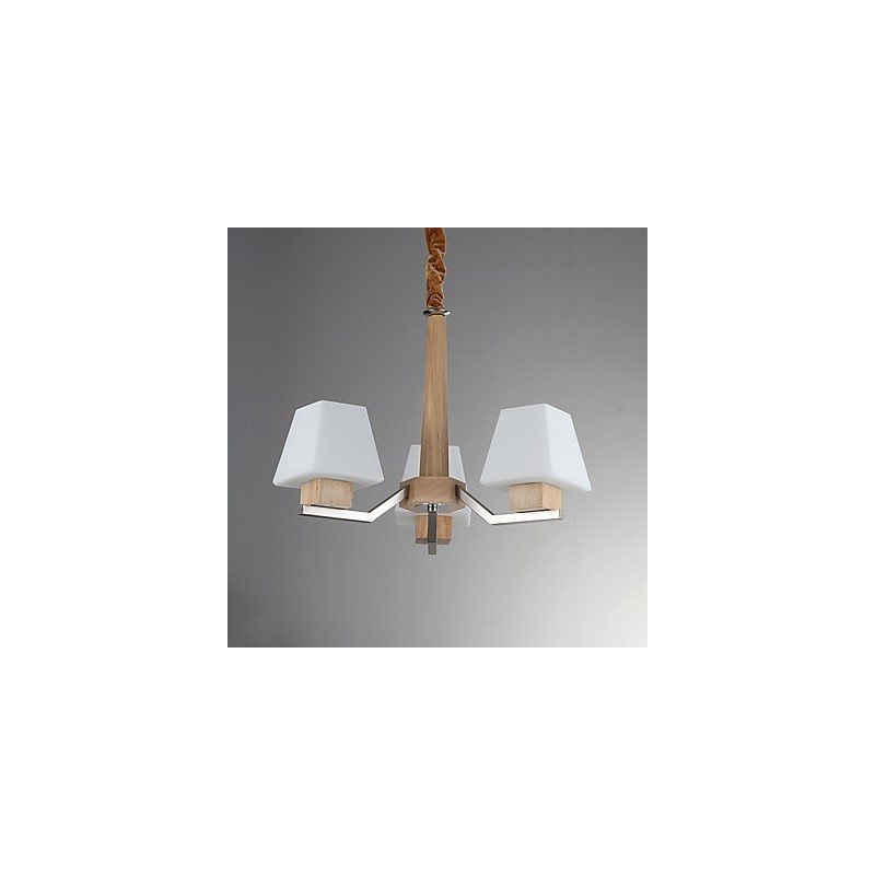 Característica eletroplatada contemporânea moderna para lustre de bambu de madeira