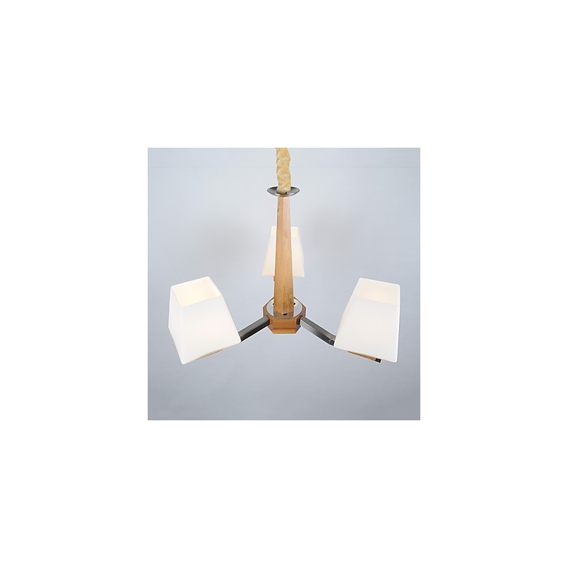 Característica eletroplatada contemporânea moderna para lustre de bambu de madeira