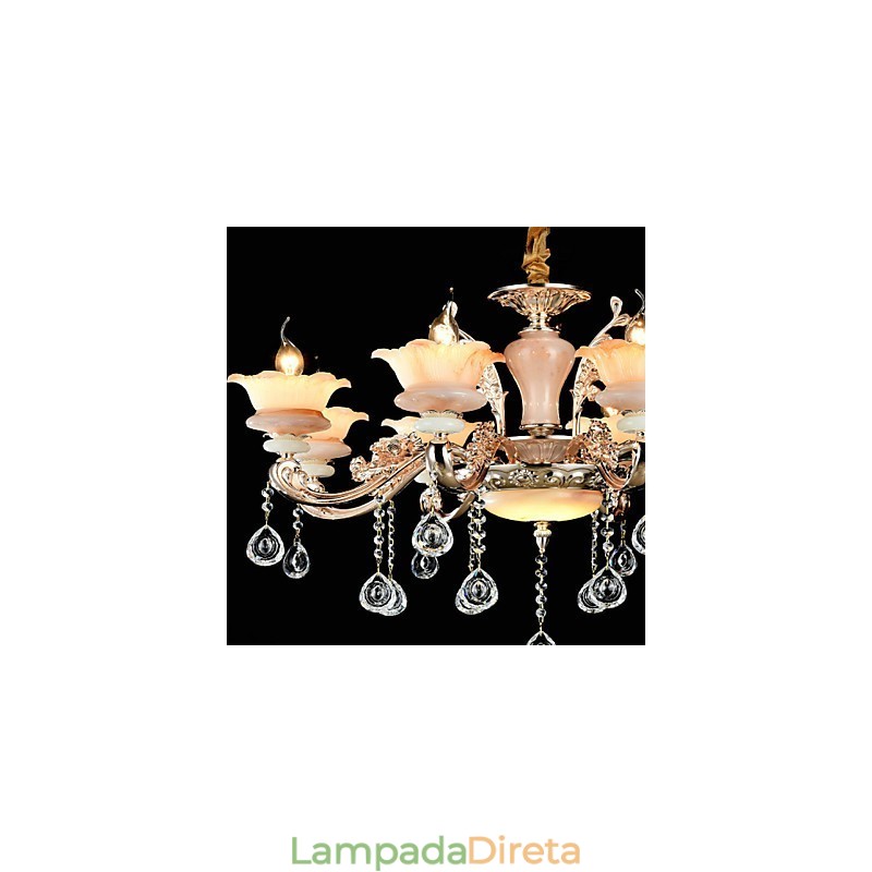 Moderno Contemporâneo Tradicional Clássico Liga de Zinco Recurso para Cristal Mini Estilo Metal Pendente Luz