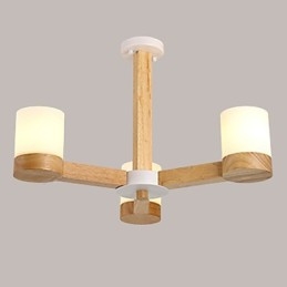 3 Luzes Lustre Moderno Contemporâneo Tradicional Clássico Vintage Country Madeira Característica para Madeira