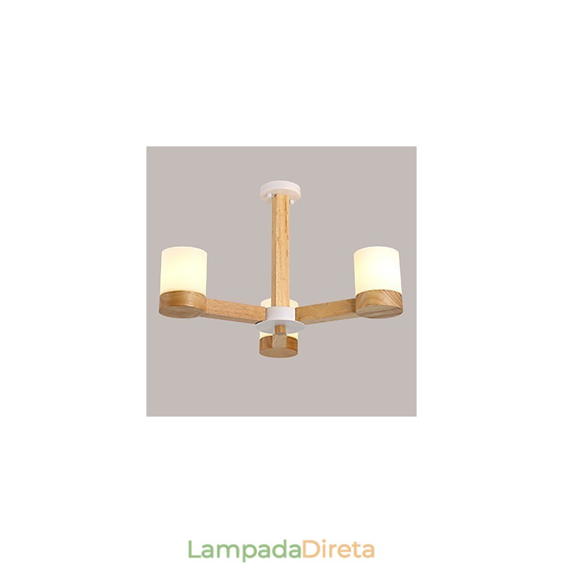 3 Luzes Lustre Moderno Contemporâneo Tradicional Clássico Vintage Country Madeira Característica para Madeira