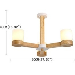 3 Luzes Lustre Moderno Contemporâneo Tradicional Clássico Vintage Country Madeira Característica para Madeira