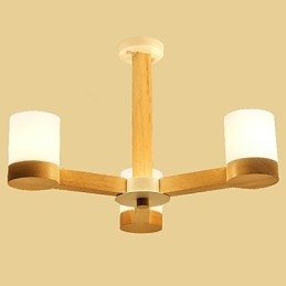 3 Luzes Lustre Moderno Contemporâneo Tradicional Clássico Vintage Country Madeira Característica para Madeira