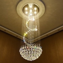 Lustre de cristal moderno para teto, luminária pendente interna, luminárias decorativas