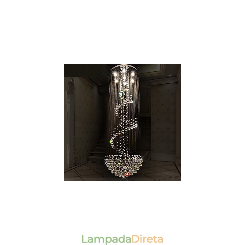 Lustre de cristal moderno para teto, luminária pendente interna, luminárias decorativas