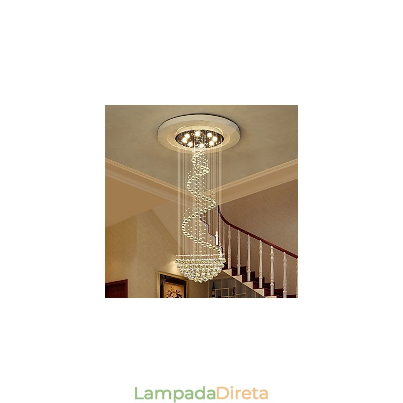 Lustre de cristal moderno para teto, luminária pendente interna, luminárias decorativas